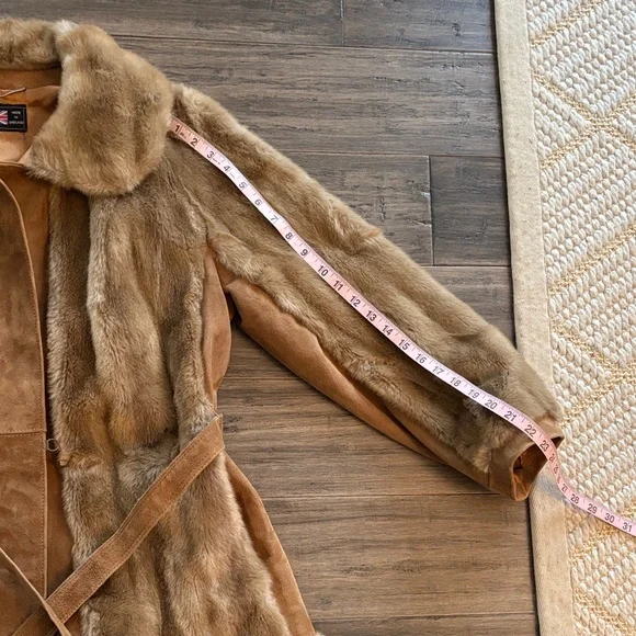 London Leathers by Lilli Ann Brown Faux Fur Coat - Picture 8 of 9